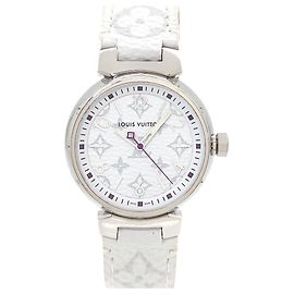 Reloj de mujer Louis Vuitton Tambour MM Monogram White Quartz