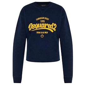 Sweatshirt Dsquared2 à logo bleu marine en coton