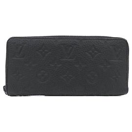 Portafoglio lungo in pelle Louis Vuitton Taurillon Monogram Zippy Wallet Horizontal