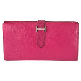 Portafoglio lungo Hermès Bearn Classic in Chevre