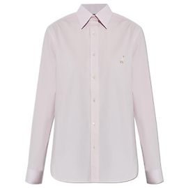 Camisa Moschino de algodão rosa com logótipo