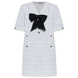 Alessandra Rich Tweed-Kleid mit Schleife