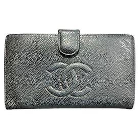 Portefeuille à rabat Chanel en cuir Caviar