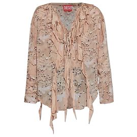 Camisa Diesel C-LASSY-R1 Rosa com Motivo Floral em Viscose