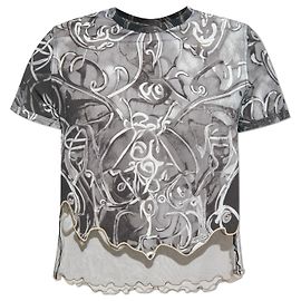 Diesel T-Shirt T-INLAY Grau Nylon