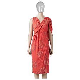 Peter Pilotto Bedrucktes Viskose-Midikleid in Rot