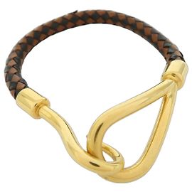 Hermès Hermes Jumbo Hook Pelle intrecciata e metallo