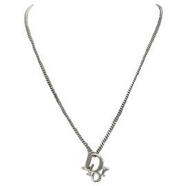 Collana a catena Christian Dior Oblique con logo in cristalli
