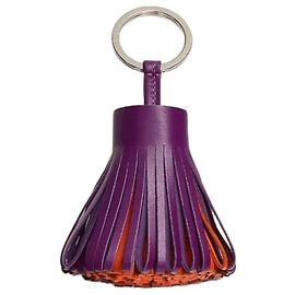 Hermès Portachiavi in pelle con nappina Carmen Violet Conalyn
