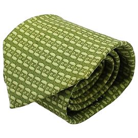 Corbata de seda verde Salvatore Ferragamo