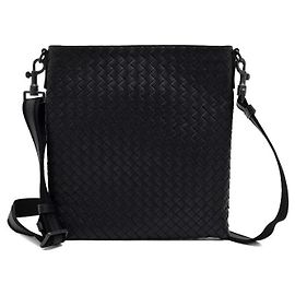 Bottega Veneta Borsa a tracolla Intrecciato nera da uomo