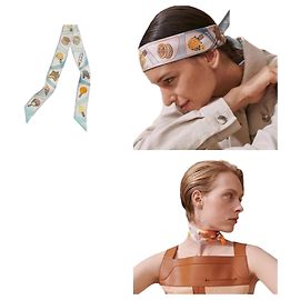 Hermès Funky Ice Cream Twilly Seidenschal für Damen