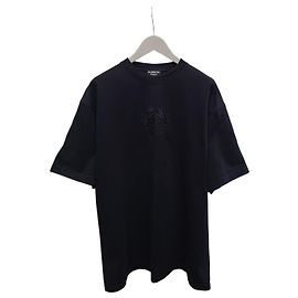 Balenciaga Black Lions T-Shirt mit besticktem Laurel-Logo