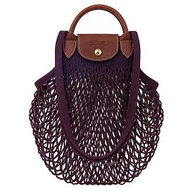 Longchamp Sac cabas et bandoulière Le Pliage Philie Mesh Top Handle Burgundy HVH