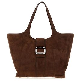 Roger Vivier Borsa Tote in pelle di capra marrone