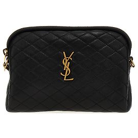 Autre Marque Borsa crossbody in pelle di agnello nera