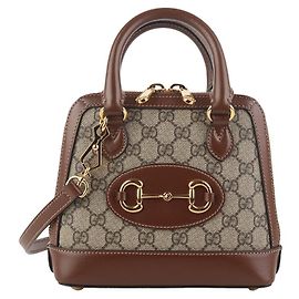 Gucci Mini Borsa a Tracolla GG Supreme Horsebit con Manico Superiore