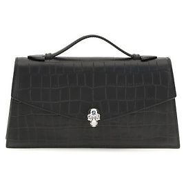 Alexander Mcqueen Bolso Bos Taurus de piel de becerro negra