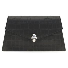 Alexander Mcqueen Borsa a tracolla Bos Taurus in pelle di vitello nera