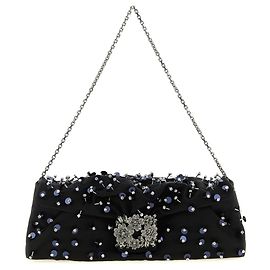 Roger Vivier Pochette in viscosa nera