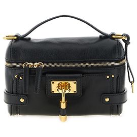 Chloé Schultertasche aus schwarzem Büffelleder
