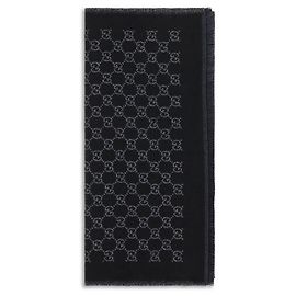 Gucci Cachecol Oves Aries de lã preta