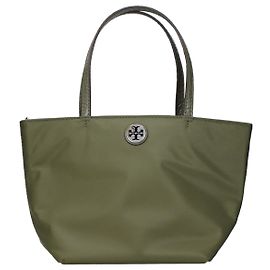 Borsa a mano Tory Burch in nylon verde con tracolla regolabile
