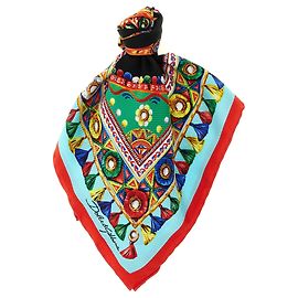 Dolce & Gabbana Pañuelo de seda multicolor