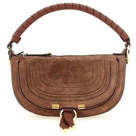 Chloé Sac à épaule en cuir de veau marron