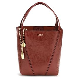 Chloé Bolso de hombro Bos Taurus en piel de becerro roja