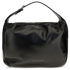 Brunello Cucinelli Borsa a tracolla Bos Taurus in pelle di vitello nera