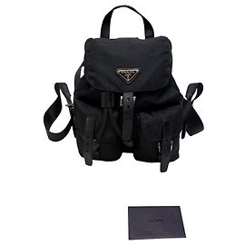Prada Mochila pequeña de nailon negra (Nuevo modelo,