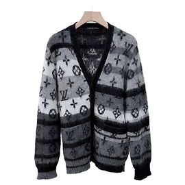 Louis Vuitton Rebeca de mohair monogramada Negro