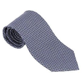 Salvatore Ferragamo Seidenkrawatte mit Gancini Trico-Print