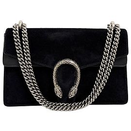 Gucci Borsa a tracolla Dionysus GG Supreme con catena Nero