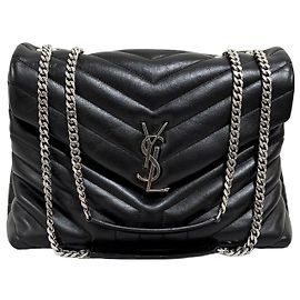 Autre Marque Bolsa de Ombro Matelassé Lulu Quilted Medium Chain Shoulder Bag Crossbody Bag