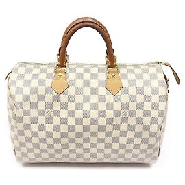 Louis Vuitton Borsa Tote Speedy in Tela Damier Azur
