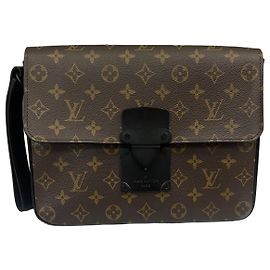 Pochette Louis Vuitton S Lock Monogram Marrom