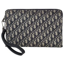Dior Bolso de mano Oblique Jacquard con correa para iPad