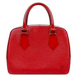 Louis Vuitton Red Epi Shablon Tote Bag