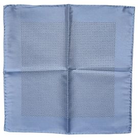 Dolce & Gabbana Foulard quadrato in seta azzurro da uomo