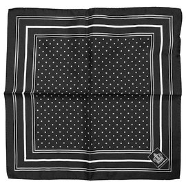 Dolce & Gabbana Foulard a pois bianco e nero da uomo