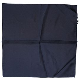 Dolce & Gabbana Foulard quadrato in seta blu scuro da uomo
