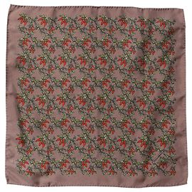 Dolce & Gabbana Foulard Quadrato in Seta Brown Chilis da Uomo
