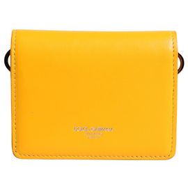 Dolce & Gabbana Portacarte bifold e borsa crossbody in pelle gialla