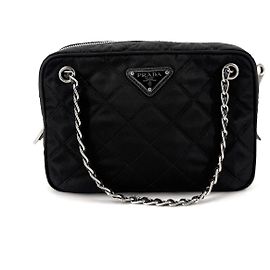 Prada Borsa a tracolla Tessuto Nylon Quilted Chain
