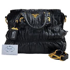 Prada Borsa a tracolla Nappa Gauffre Gold