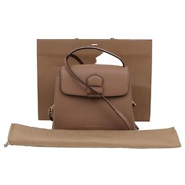 Burberry Small House Check Tragetasche aus Kalbsleder Dark Sand