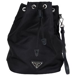 Prada Pouch Bucket Strap in Re-Nylon Nero