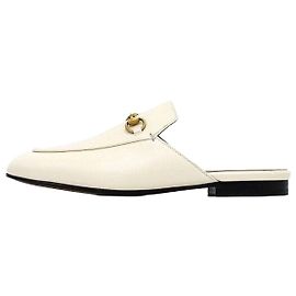 Gucci Mule Loafer Princeton Horsebit da donna in pelle bianca